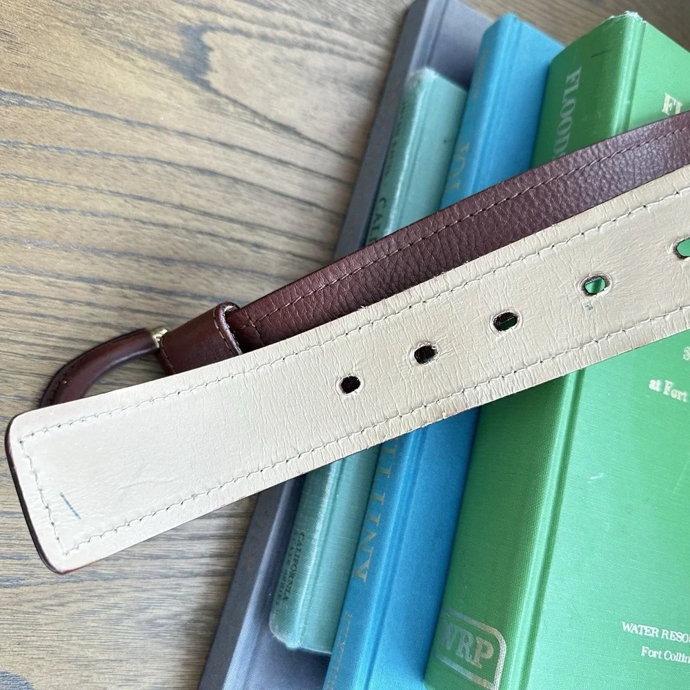 BANANA REPUBLIC Brown Made‎ In Italy Genuine Leather Belt Size Small Wide Preppy